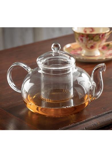 Dainty Glass Teapot With Strainer 31832