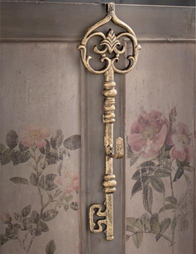 Aged Skeleton Key Wreath Hanger for Vintage Decor by VTC - Charming Accent