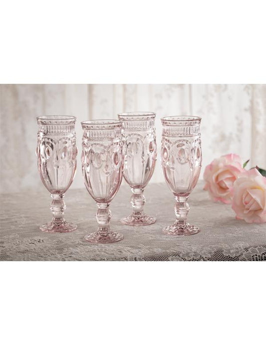 Rosebud Champagne Flutes (set Of 4) 31975 Victorian Trading Co