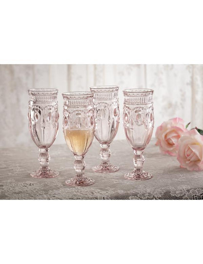Rosebud Champagne Flutes (set Of 4) 31975 Victorian Trading Co
