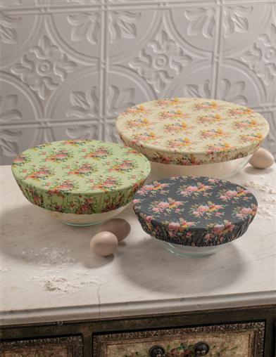 Rosy Cotton Bowl Covers (set Of 3) 32260 by Victorian Trading Co