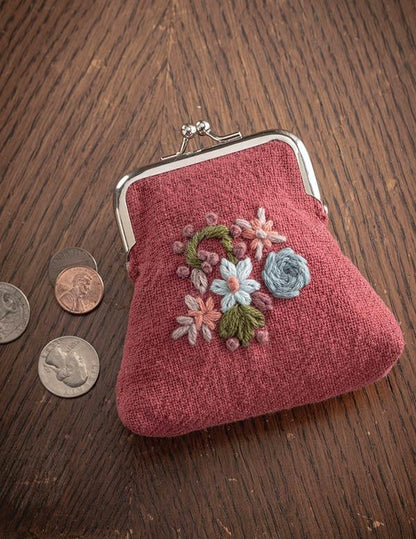 Embroidered Garden Coin Purse 32365