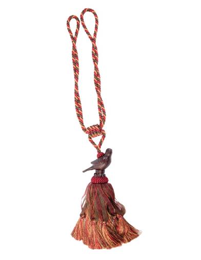 Burgundy Songbird Tassel 32367 by Victorian Trading Co