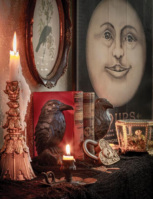 Haunted Threshold Heart & Skull Lock 32415 by Victorian Trading Co