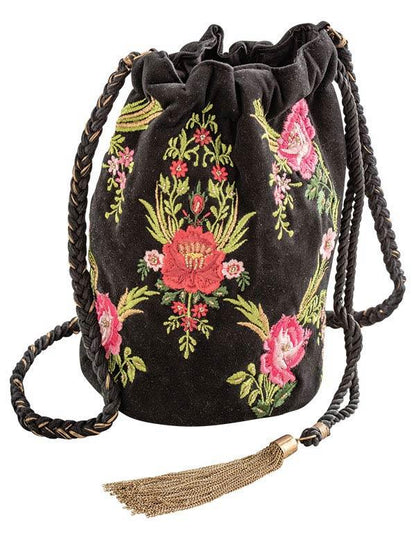 Embroidered Garden Bucket Bag 32432 by Victorian Trading Co