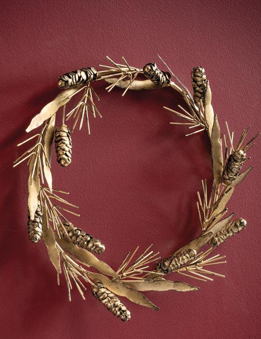 Gilded Pine Cone Wreath 32741