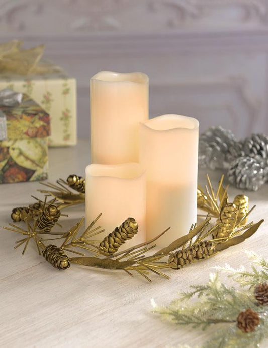 Gilded Pine Cone Wreath 32741