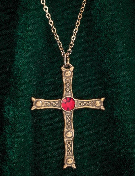 Straffordshire Hoard Bronze Cross Pendant Necklace 32793