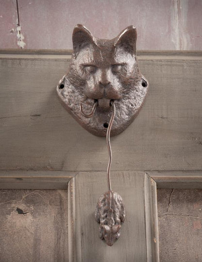 Cat And Mouse Door Knocker Cast Metal 32992