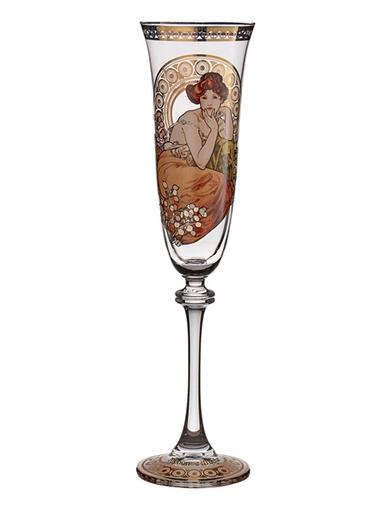 Alphonse Mucha's Topaz Champagne Flute 33065