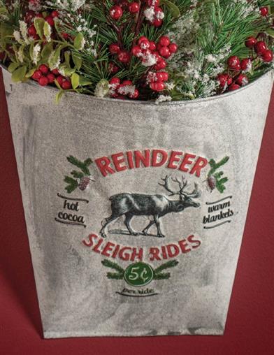 Reindeer Sleigh Rides Wall Pocket 33095 by Victorian Trading Co