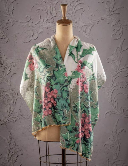 Hollyberry Jingle Bell Scarf 33167 Victorian Trading Co