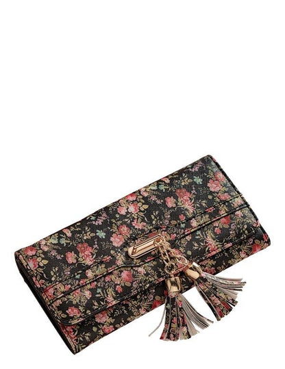 Bountiful Bouquet Wallet - Black 33365 by Victorian Trading Co