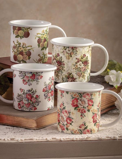Posy Enamel Mug Set (set Of 4) 33467