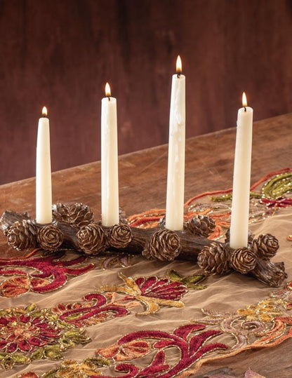 Pine Cone Branch Candle Holder 33680