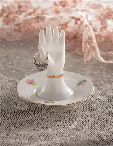 A Helping Hand Porcelain Ring Holder 33740