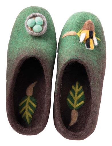 Woolen Whimsy Feathered Nest Slippers 33801 Victorian Trading Co
