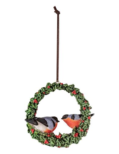 Birds Of A Feather Wreath Ornament (set Of 2) 33806