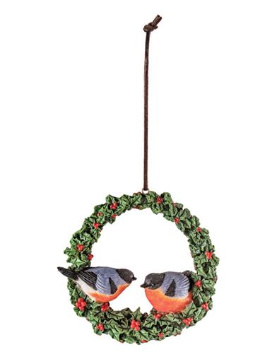 Birds Of A Feather Wreath Ornament (set Of 2) 33806