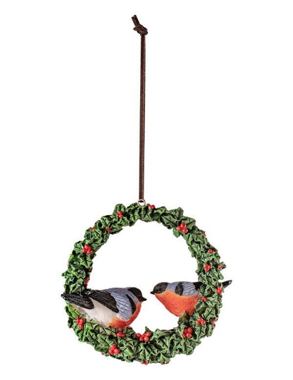 Birds Of A Feather Wreath Ornament (set Of 2) 33806