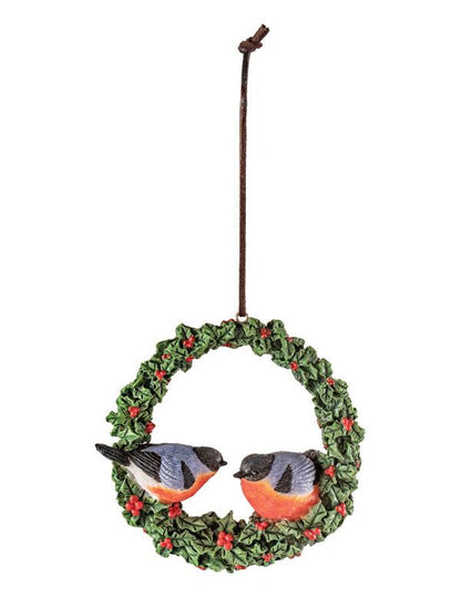 Birds Of A Feather Wreath Ornament (set Of 2) 33806