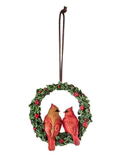 Birds Of A Feather Wreath Ornament (set Of 2) 33806