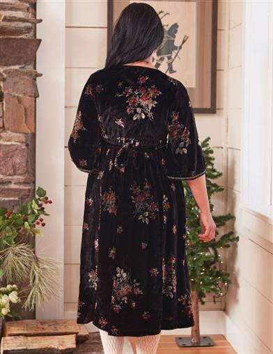 April Cornell Midnight Bouquet Velvet Dress 33827 by Victorian Trading Co