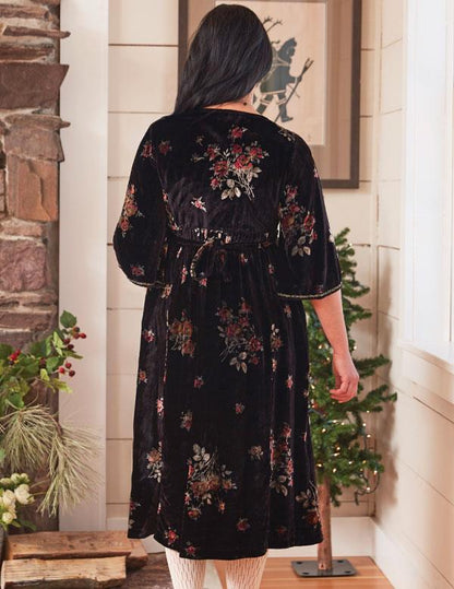 April Cornell Midnight Bouquet Velvet Dress 33827 by Victorian Trading Co