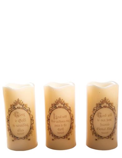 Away In A Manger Nativity Candles (set Of 3) 33951