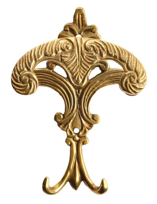 Victorian Brass Wall Hooks (set Of 2) 33988