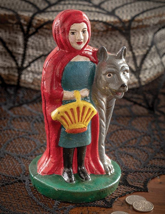 Little Red Riding Hood Vintage Cast Iron Bank 34008