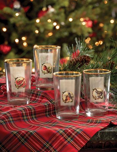 Winter Birds Juice Glasses (set Of 4) 34105