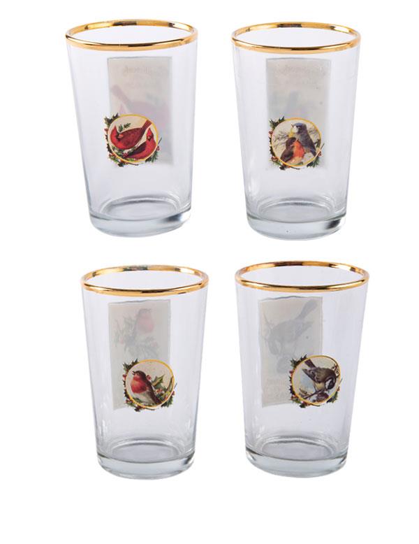 Winter Birds Juice Glasses (set Of 4) 34105