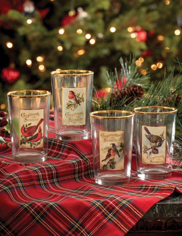 Winter Birds Juice Glasses (set Of 4) 34105