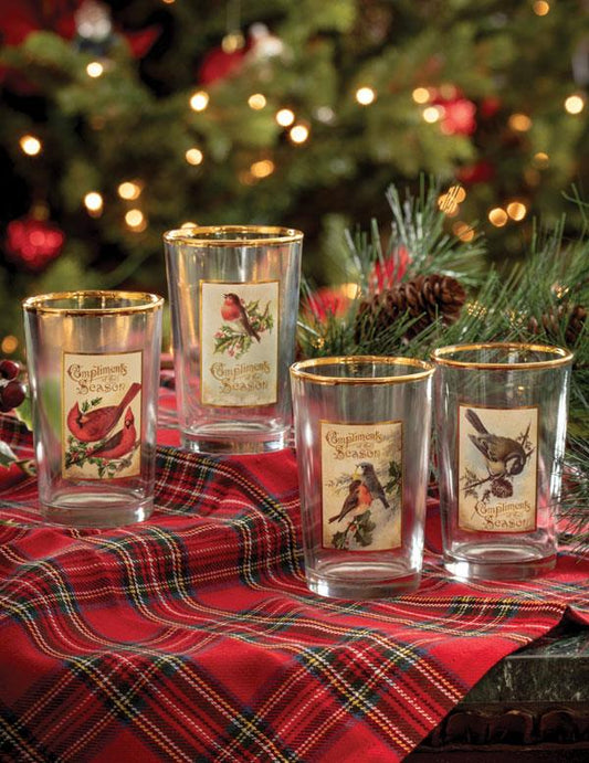 Winter Birds Juice Glasses (set Of 4) 34105