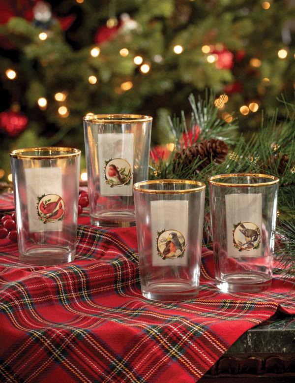 Winter Birds Juice Glasses (set Of 4) 34105