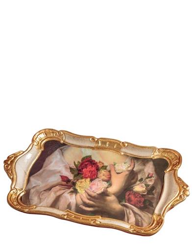 The Hands Of Grace Gilded Italian Tray 34174
