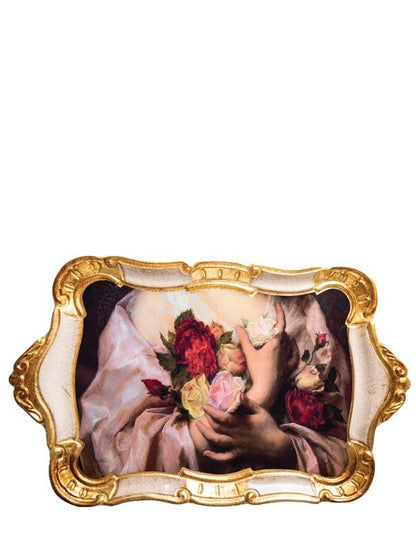 The Hands Of Grace Gilded Italian Tray 34174