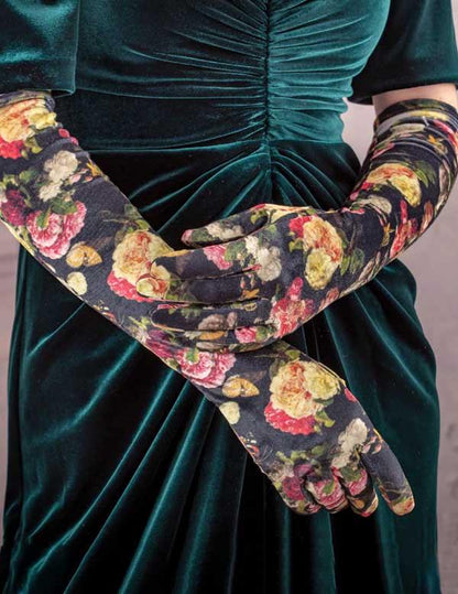 Butterflies And Blooms Opera Gloves 34191 by Victorian Trading Co