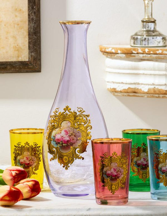 Romantic Roses Gilded Carafe 34192 by Victorian Trading Co