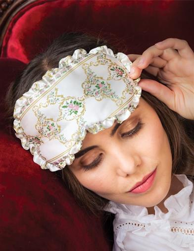 Lisette Stripe Silk Sleep Mask 34208 by Victorian Trading Co
