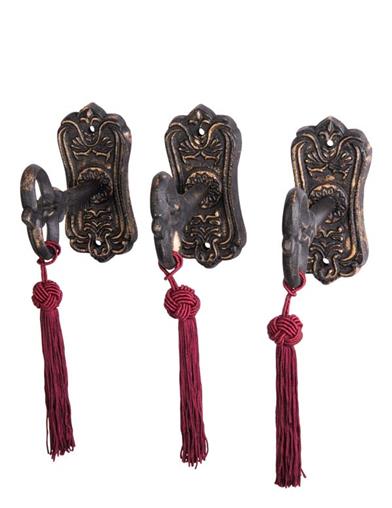 Lock And Key Wall Hook (set Of 3) 34235