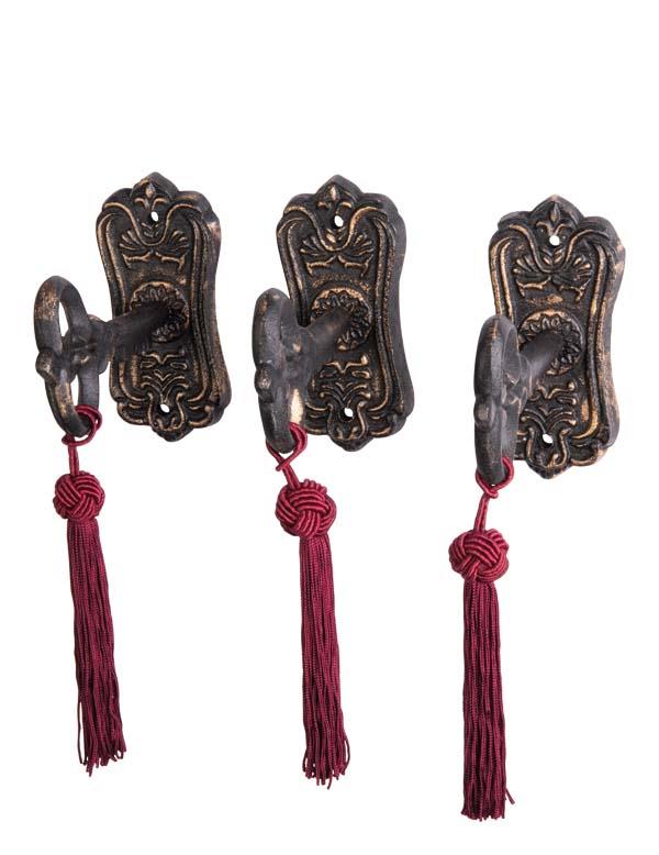 Lock And Key Wall Hook (set Of 3) 34235