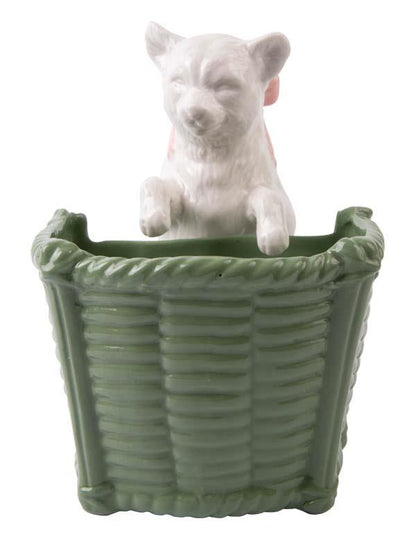 Porcelain Cat Match Holder 34239