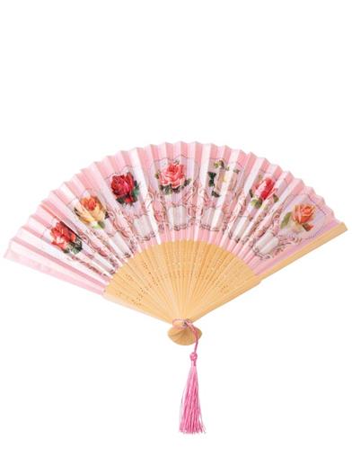 Hearts & Floral Fan 34321 by Victorian Trading Co