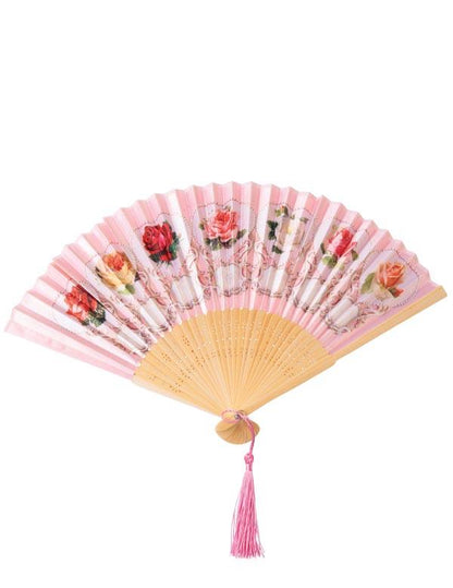 Hearts & Floral Fan 34321 by Victorian Trading Co