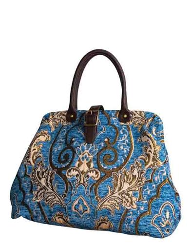 Blue Damask Carpet Bag 34324