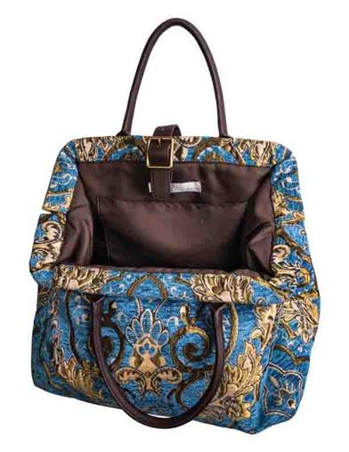 Blue Damask Carpet Bag 34324