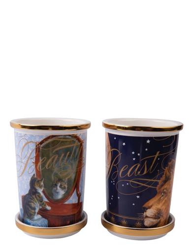 Beauty And The Beast Ceramic Holders 34383 by Victorian Trading Co