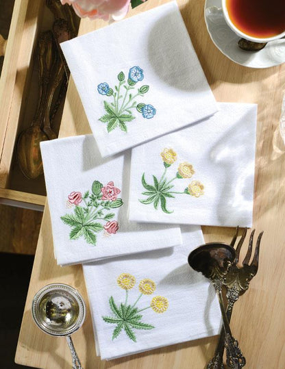 William Morris Embroidered Napkins (set Of 4) 34483 by Victorian Trading Co